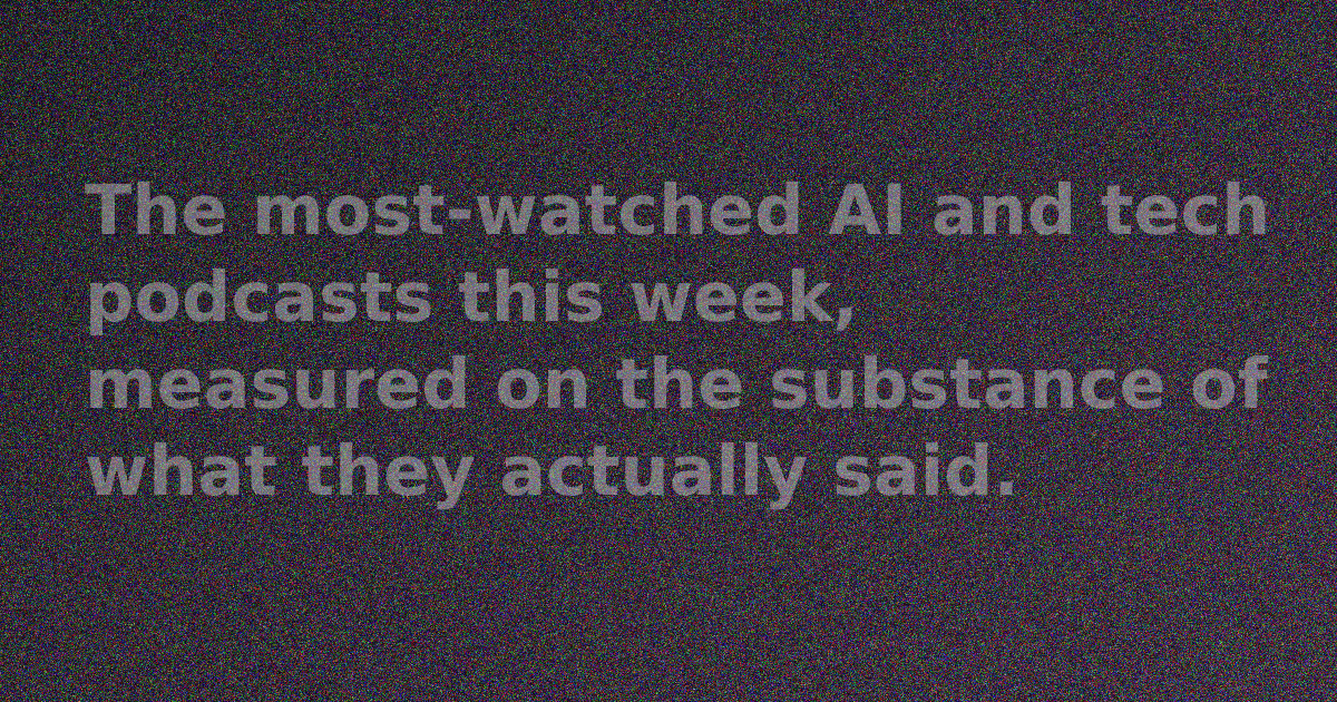 Top AI podcasts this week (2026-w38)