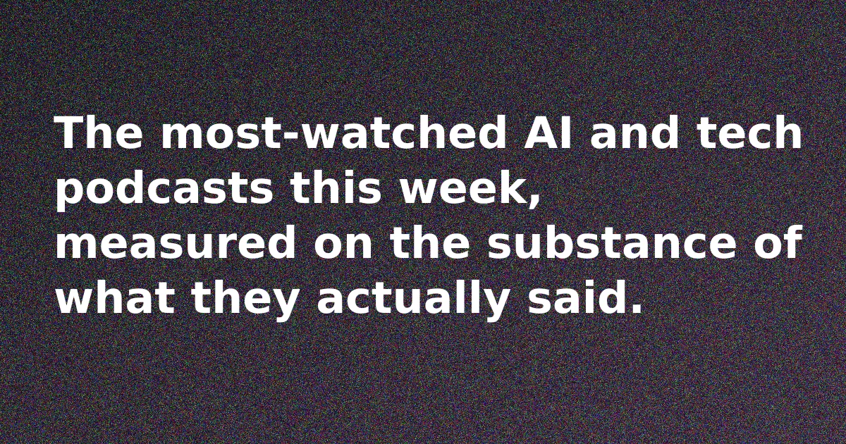 Top AI podcasts this week (2026-w38)