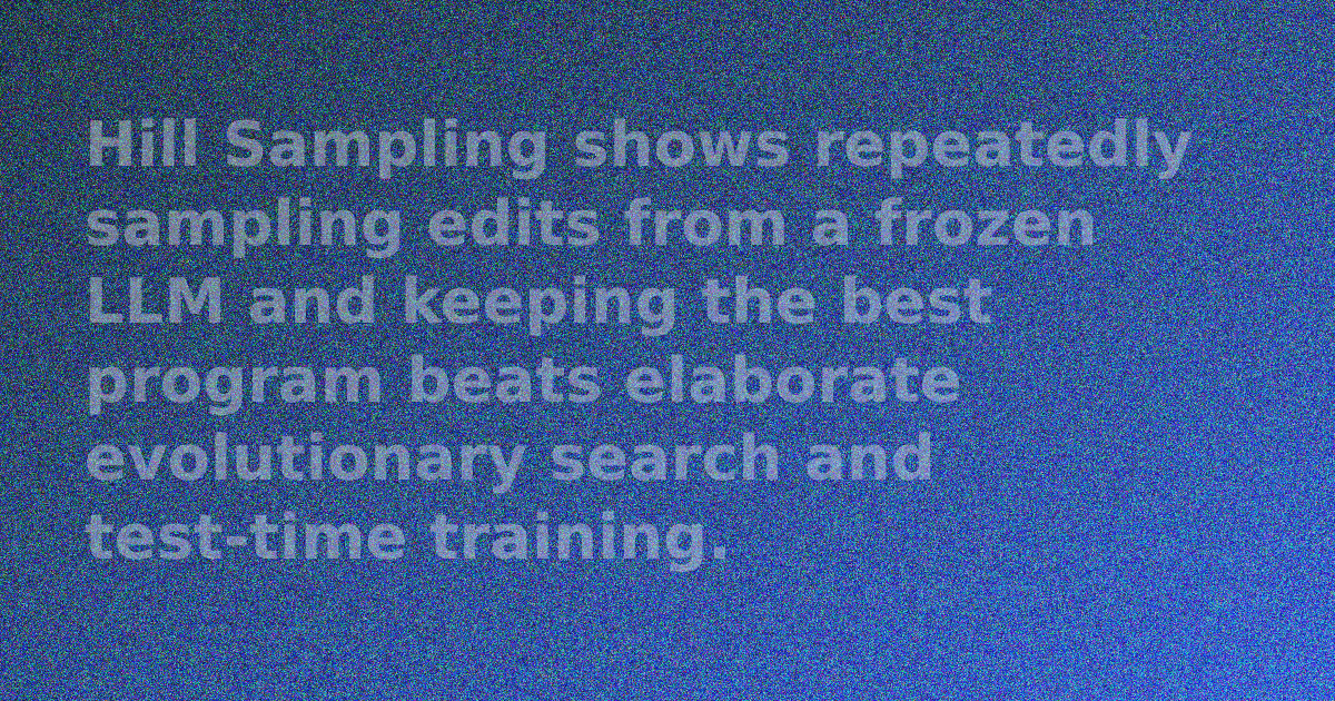Hill Sampling Beats Complex Test-Time Scaling Methods