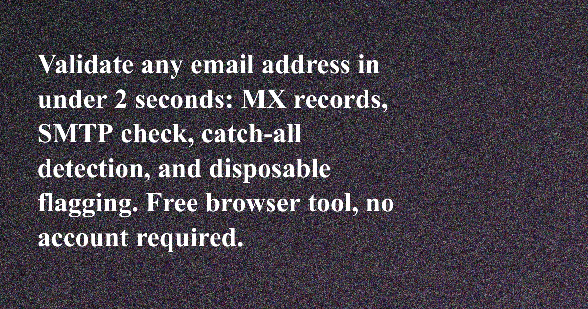 Free Email Validator: Check Any Email Address Instantly