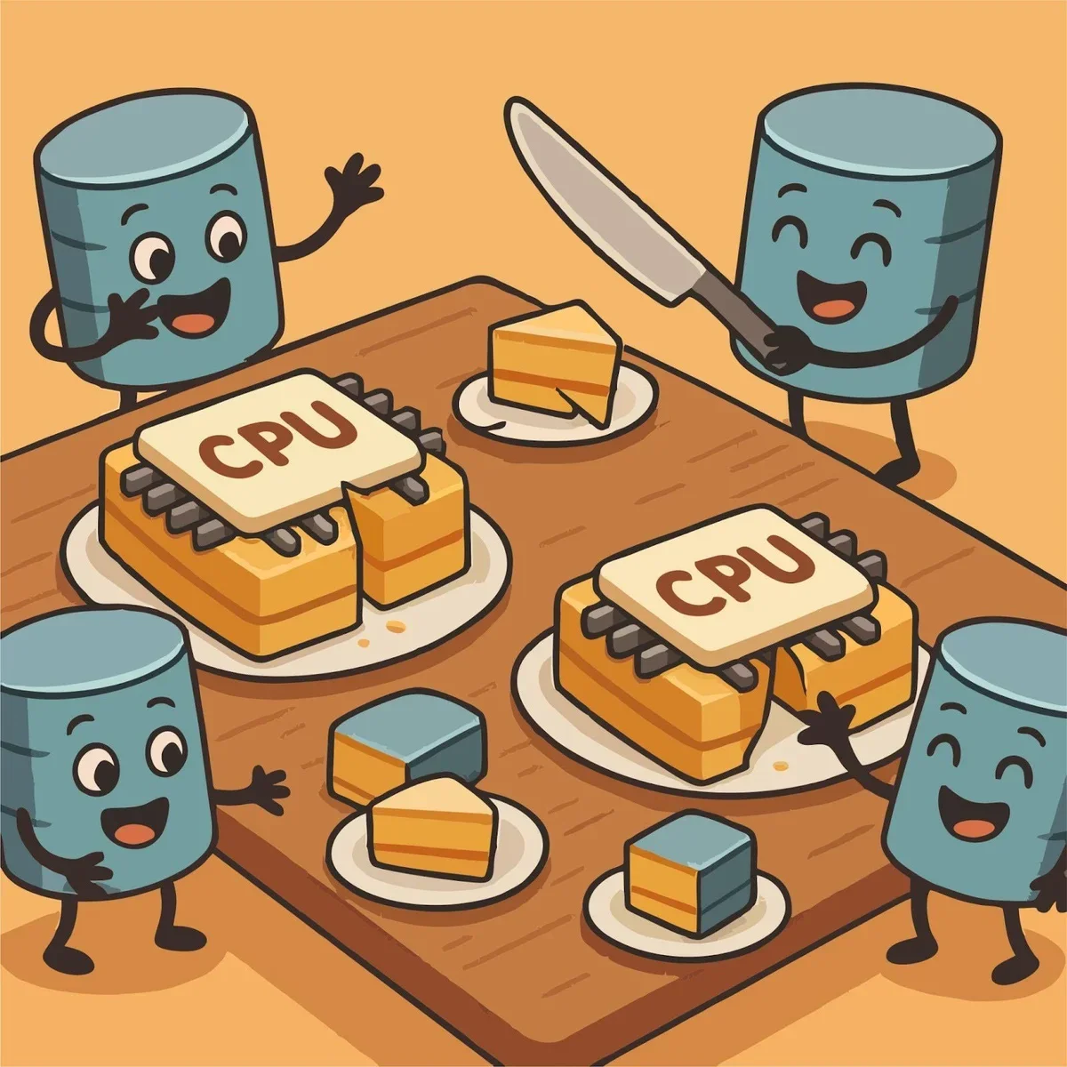 Diagram illustrating NUMA-aware allocation of dedicated and shared CPU cores on a host.