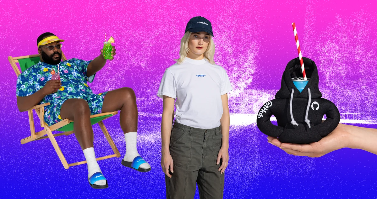 Models wearing GitHub ESC collection apparel outdoors.