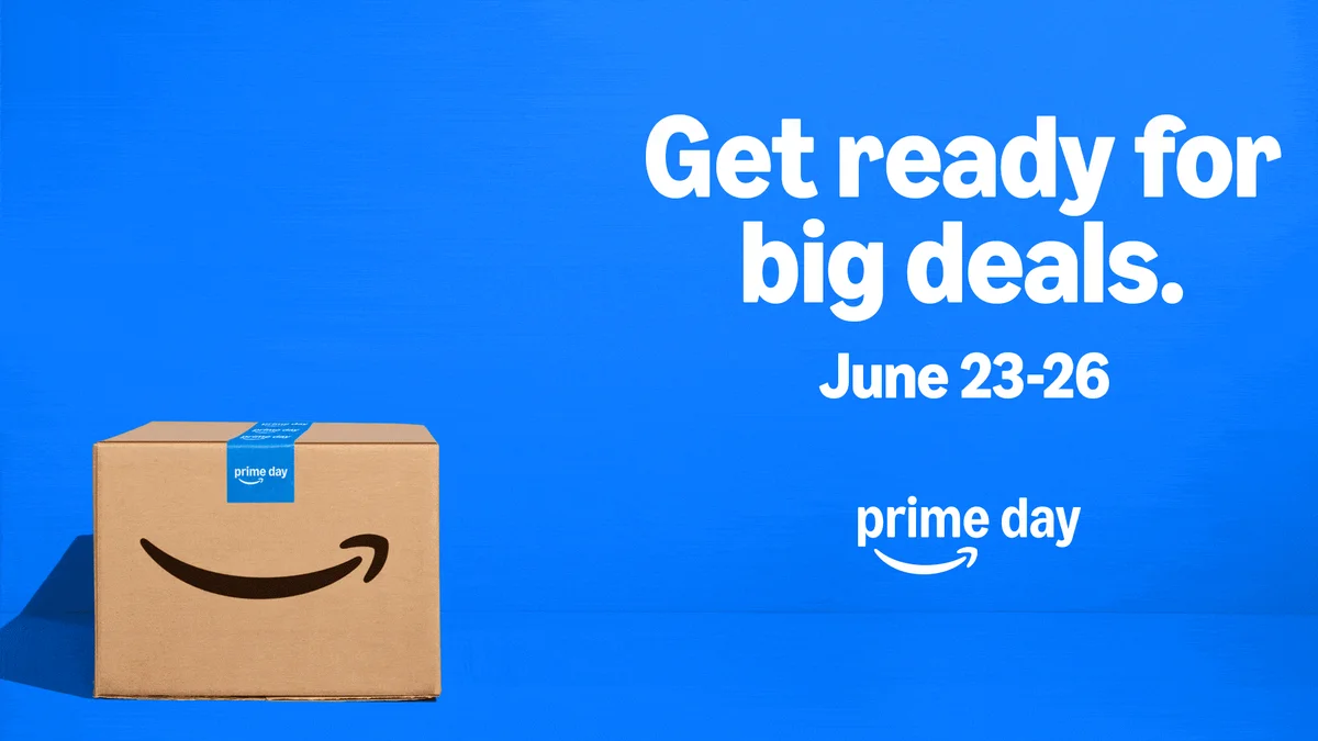 Amazon Prime Day logo with dates June 23-26 prominently displayed.