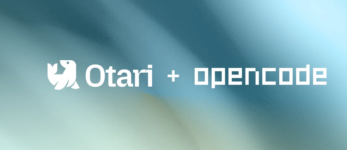 Diagram showing Otari Gateway connecting OpenCode to AI model providers