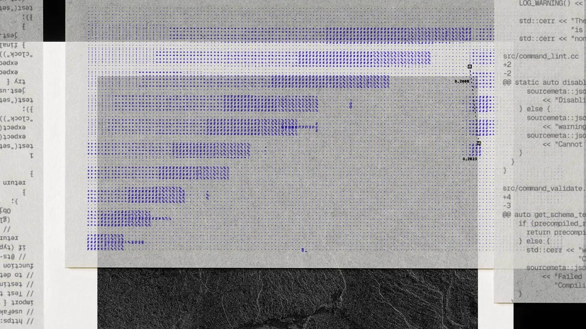 Screenshot of the FrontierCode benchmark interface showing code and evaluation results.