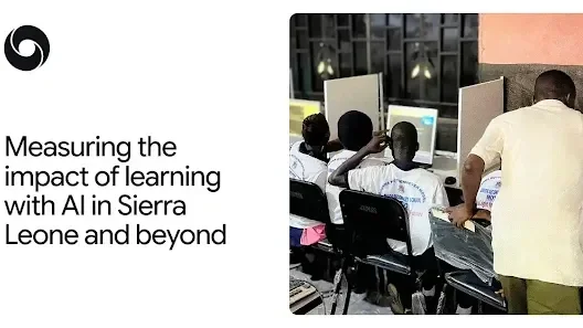 Students in a classroom in Sierra Leone using tablets with Gemini interface