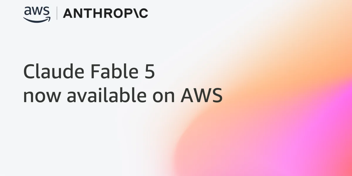 Illustration representing cloud computing and AI integration with AWS and Anthropic logos.