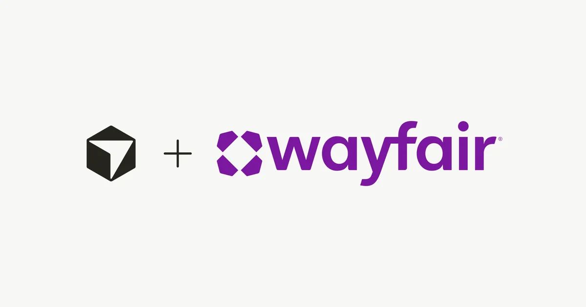Wayfair logo next to Cursor logo with a graph showing cost reduction