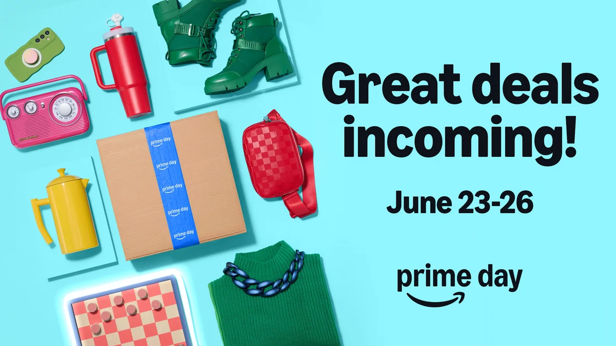 Amazon Prime Day logo with Alexa voice assistant icon.