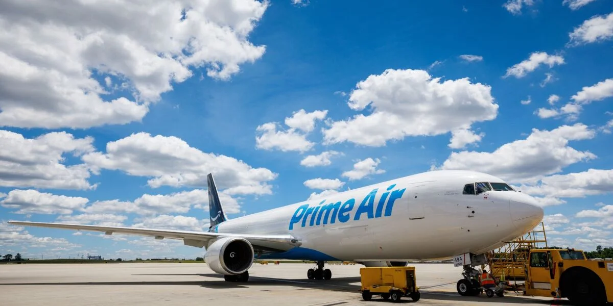 Amazon Air cargo plane at Northern Kentucky International Airport