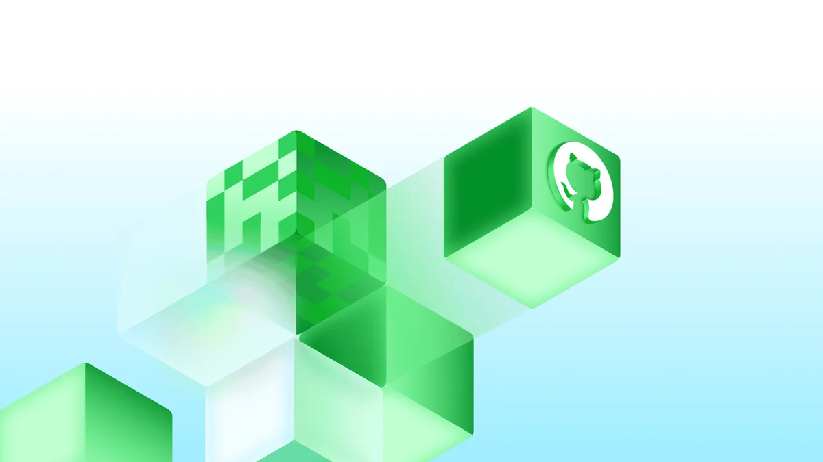 GitHub logo superimposed on a diverse group of people collaborating.
