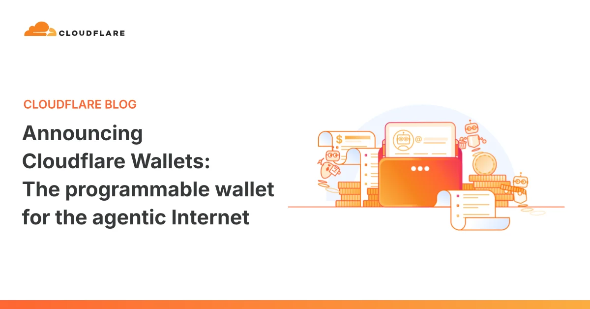 Illustration of a digital wallet interface with AI agent icons.