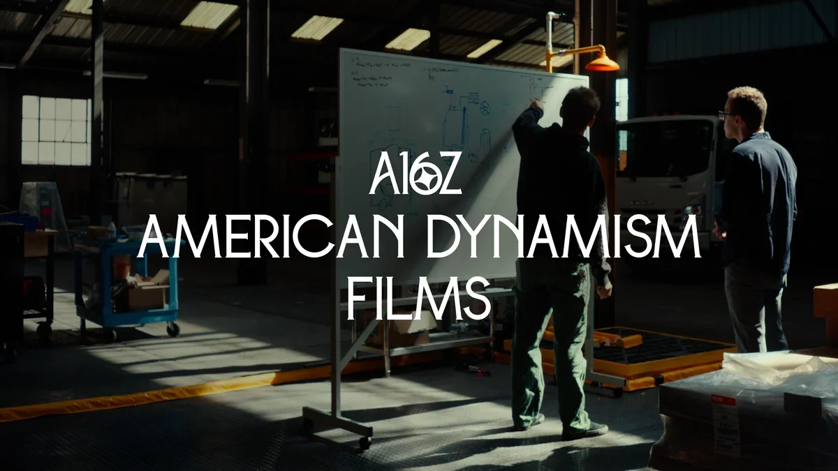 Screenshot from a16z's American Dynamism Film Series video montage.