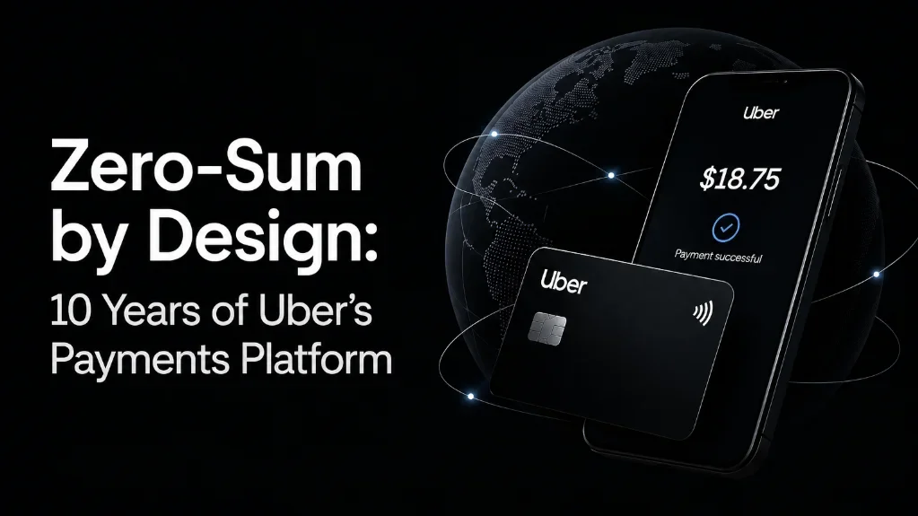 Diagram showing Uber's Payments Platform architecture with core principles and data models