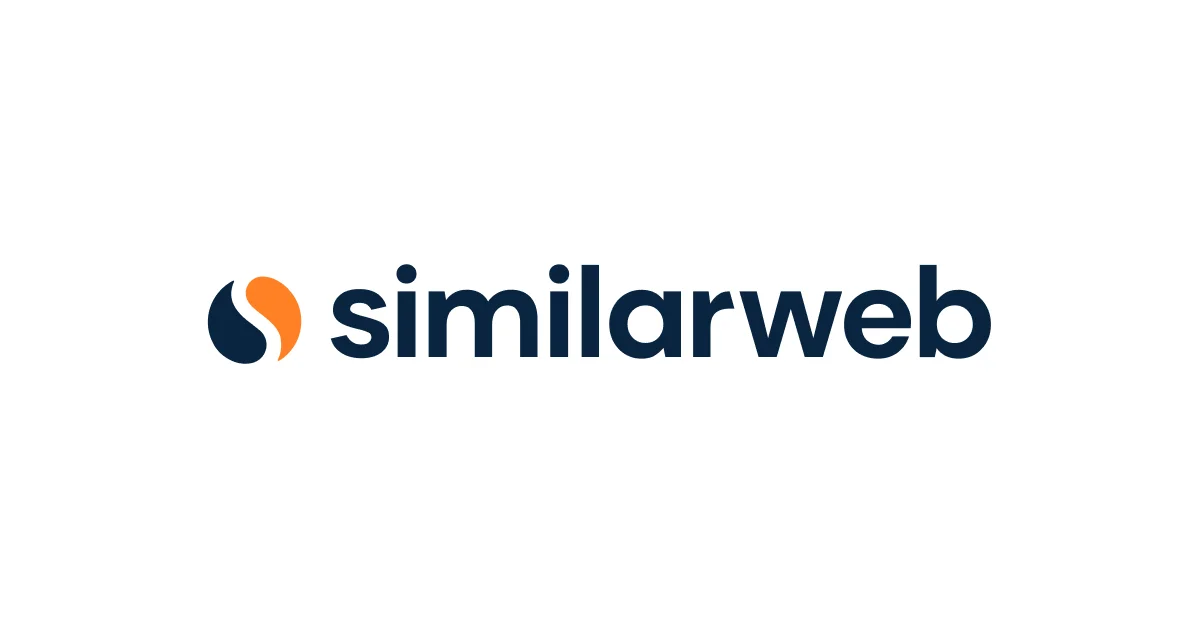 Similarweb logo with abstract AI network overlay