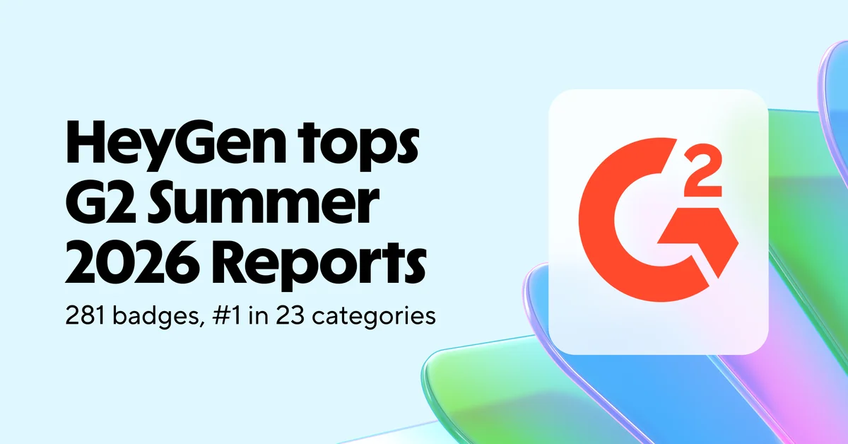HeyGen Leads AI Video Platforms in G2 Summer Reports