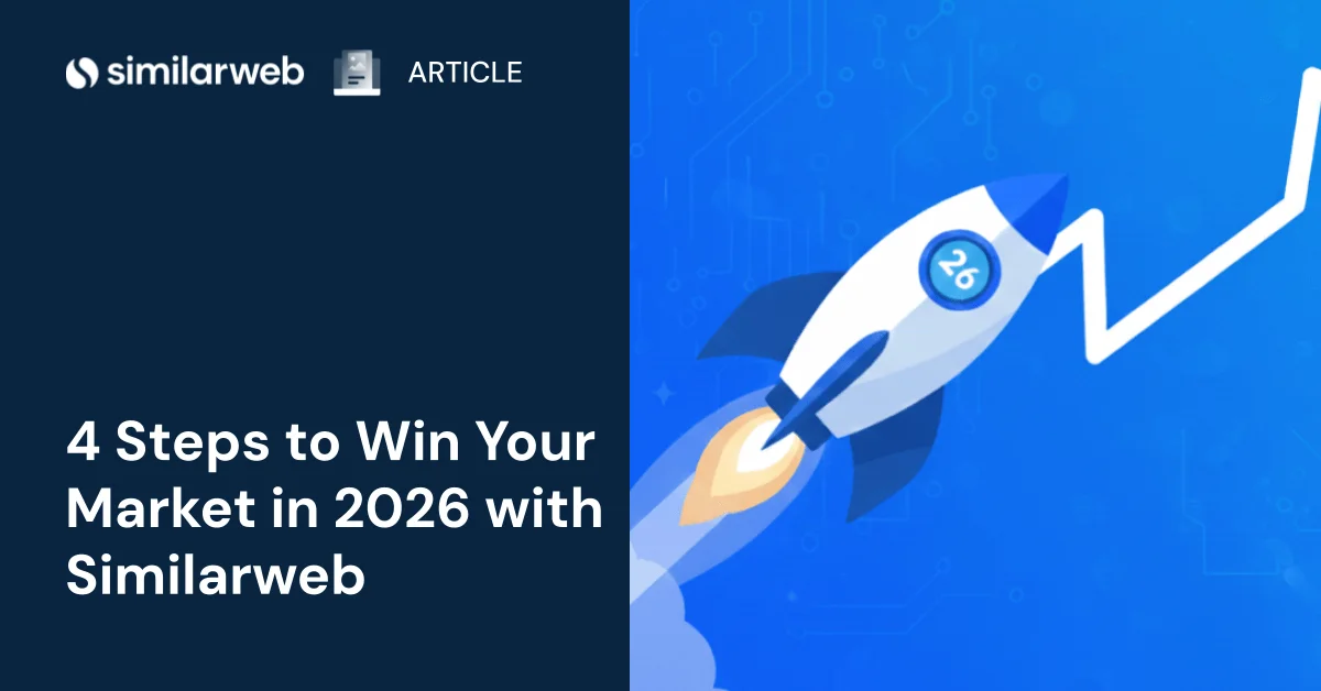 Infographic showing 4 steps to win your market in 2026 with data insights