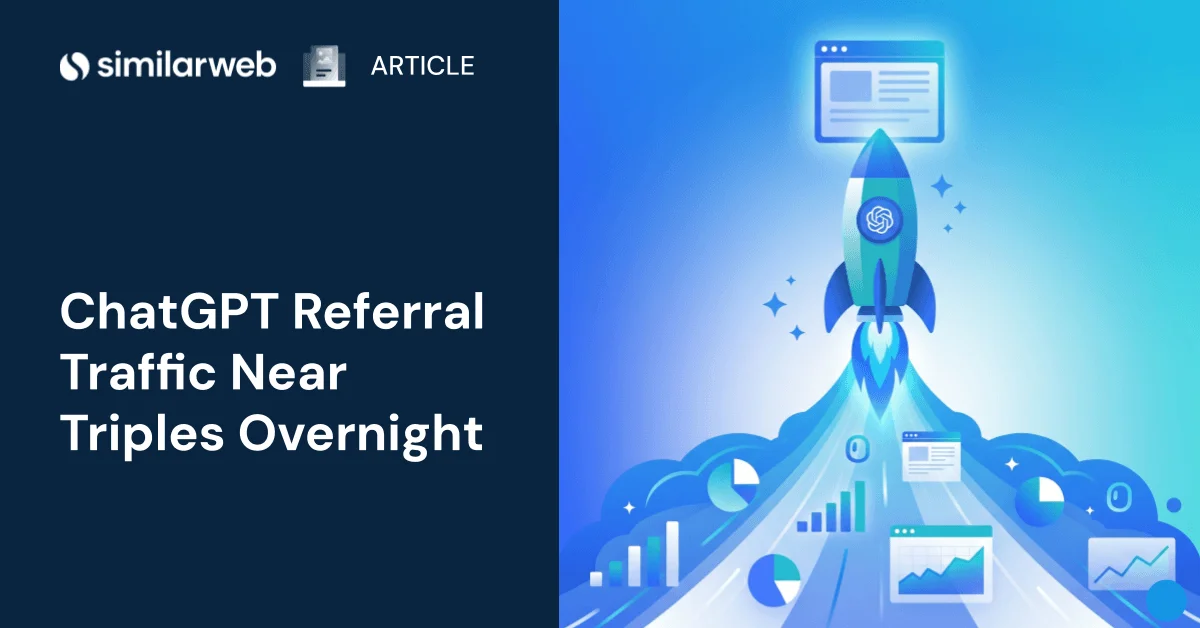Graph showing dramatic increase in ChatGPT referral traffic after May 7th update.