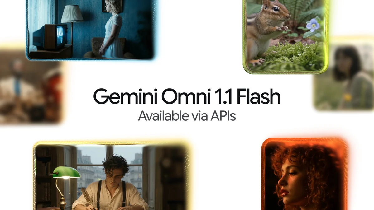 Screenshot of Gemini Omni 1.1 Flash interface showing video generation controls.