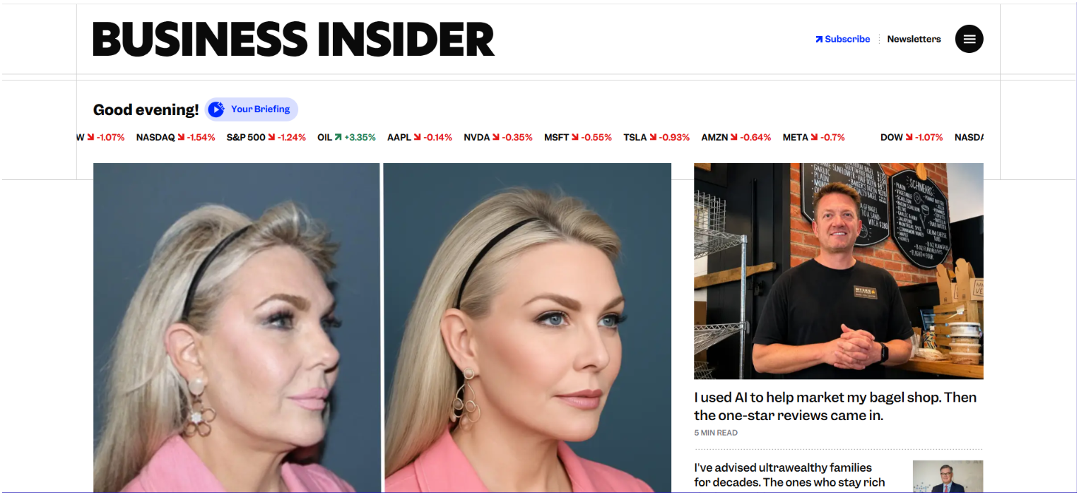Business Insider homepage
