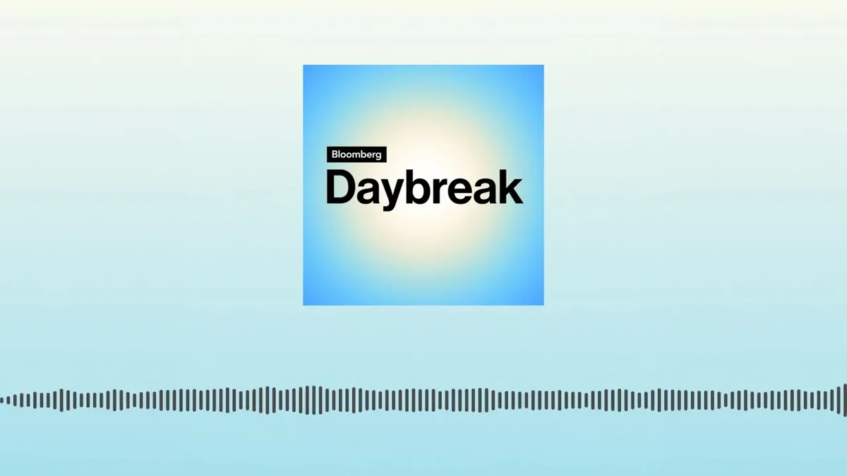 Bloomberg Daybreak logo with a light blue gradient background.
