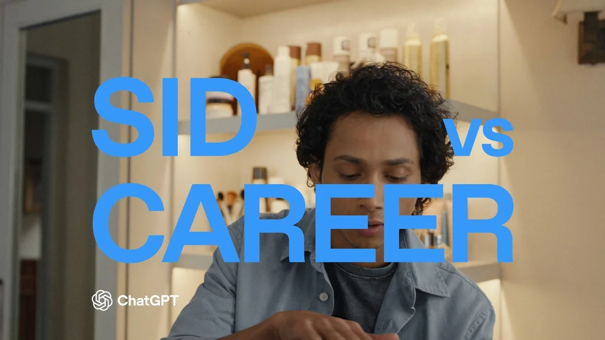 A young man stands in front of shelves of beauty products, with the words "SID VS CAREER" overlaid.
