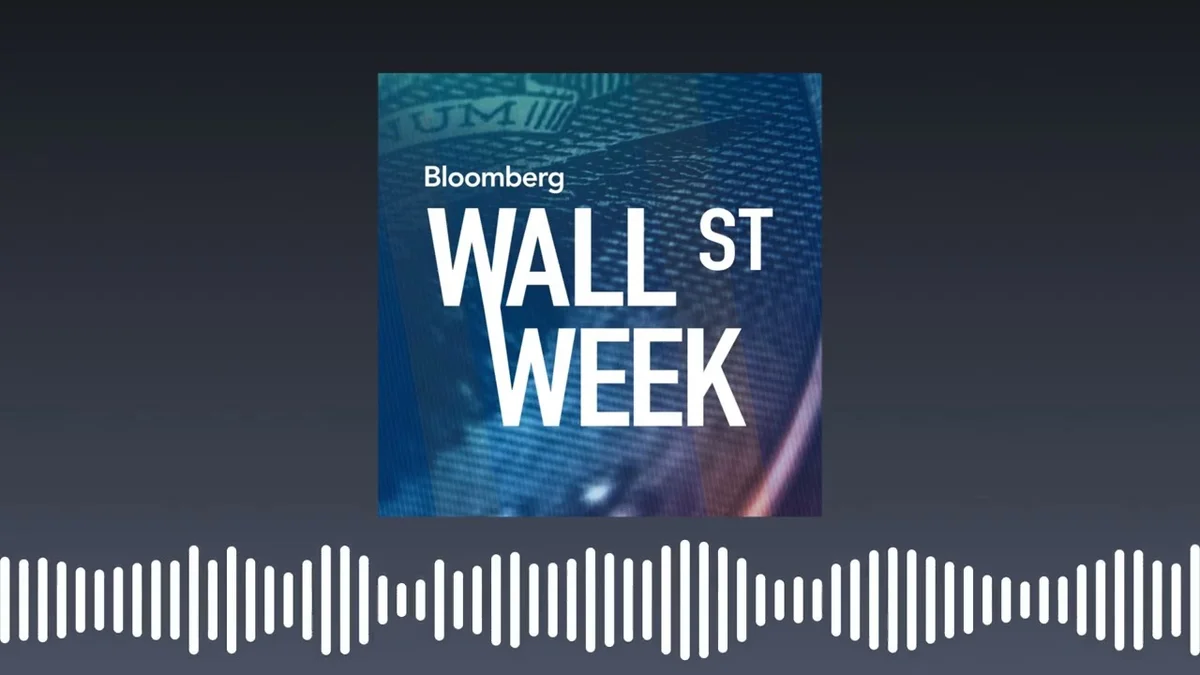 Bloomberg Wall Street Week logo on a background of financial charts