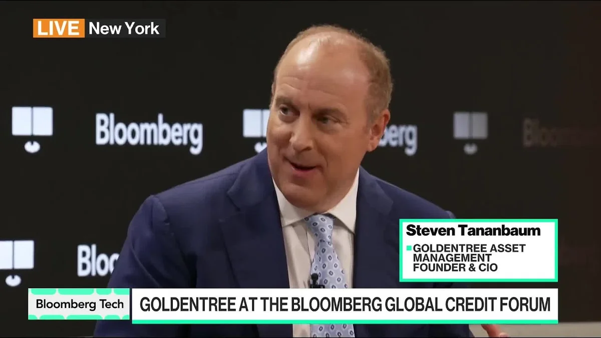 Steven Tananbaum, Founder & CIO of GoldenTree Asset Management, speaking at a conference.
