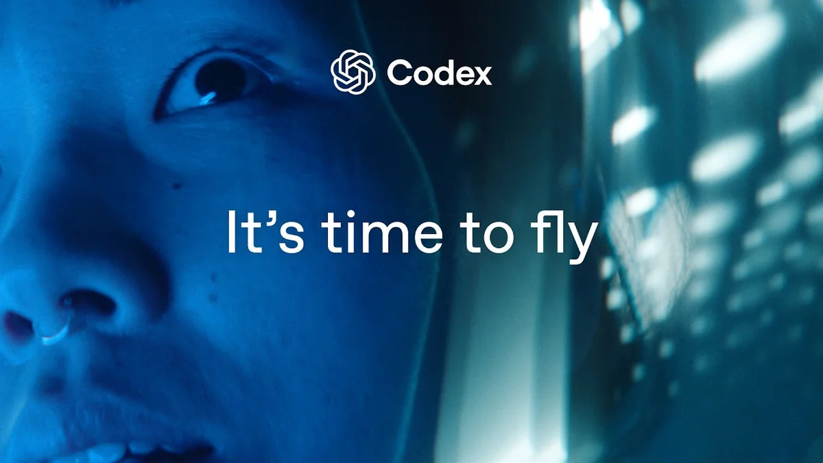 A person looking intently at a computer screen displaying the Codex logo.