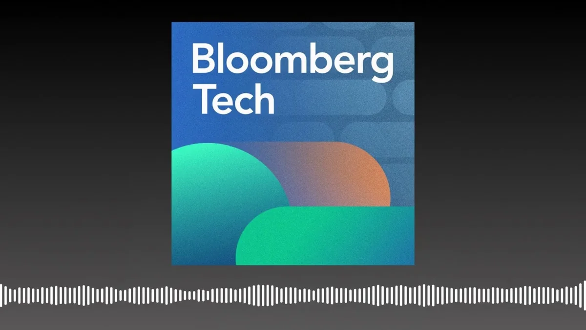 Bloomberg Tech logo with abstract shapes
