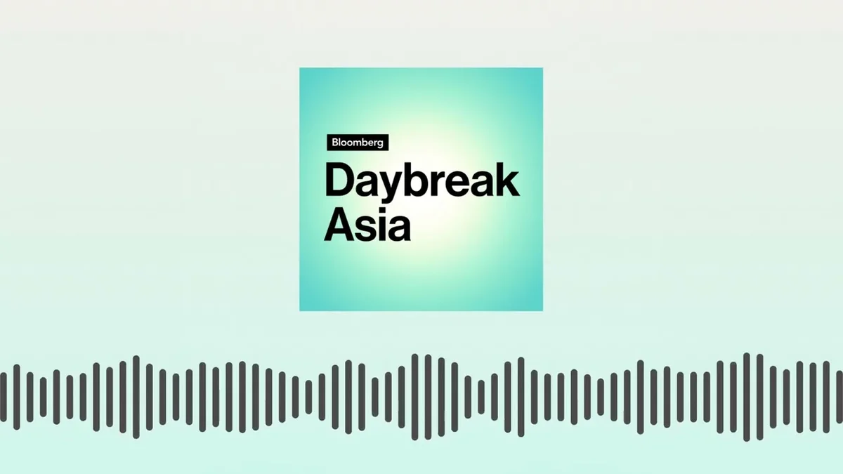 Bloomberg Daybreak Asia logo with soundwave graphic