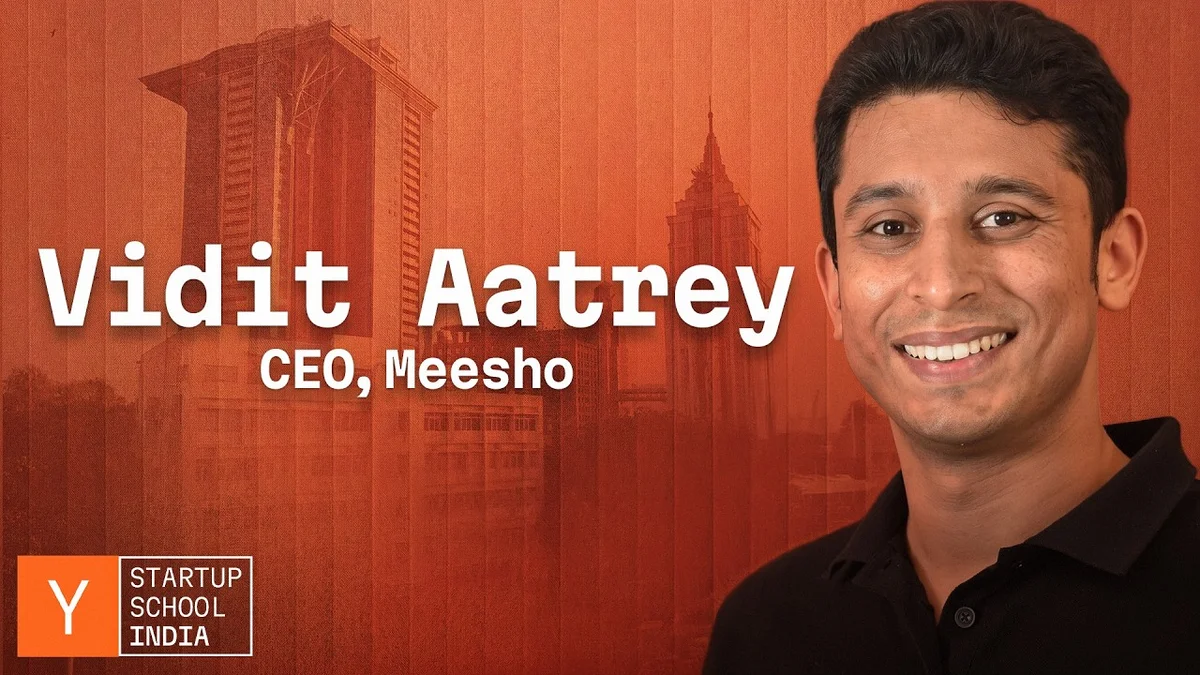 Vidit Aatrey, CEO of Meesho, speaking at Startup School India.
