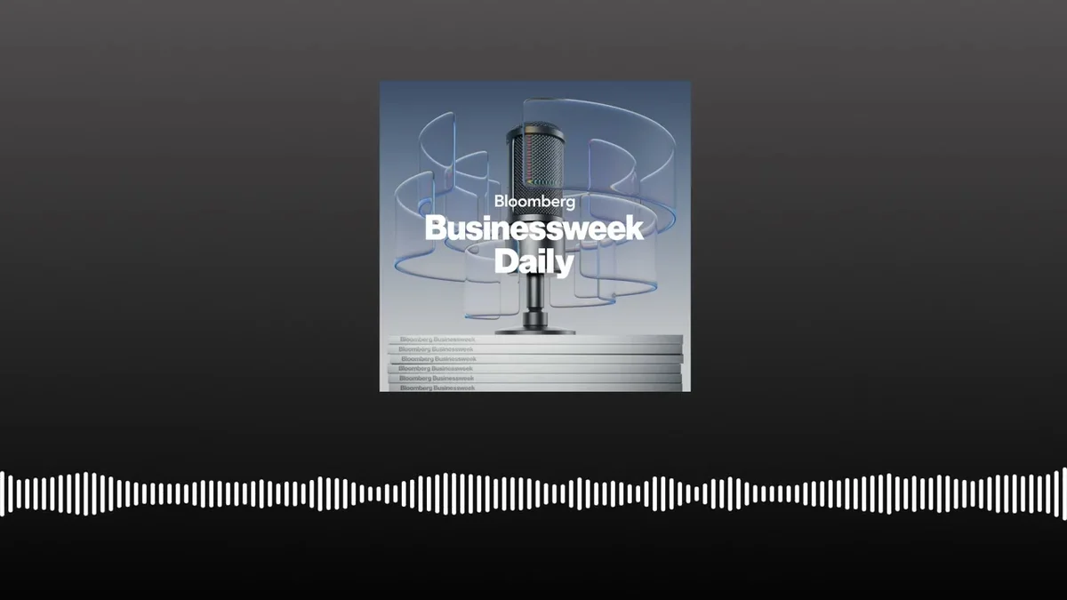 Microphone icon with swirling lines, representing Bloomberg Businessweek Daily.