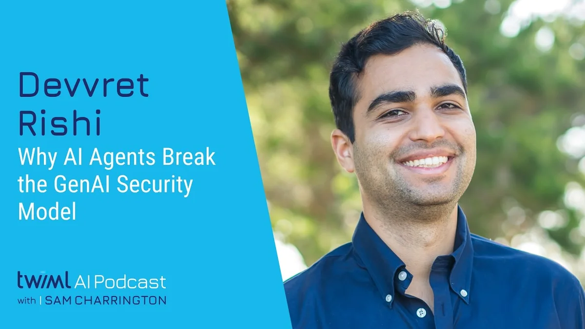 Devvret Rishi speaking about AI agents and GenAI security.