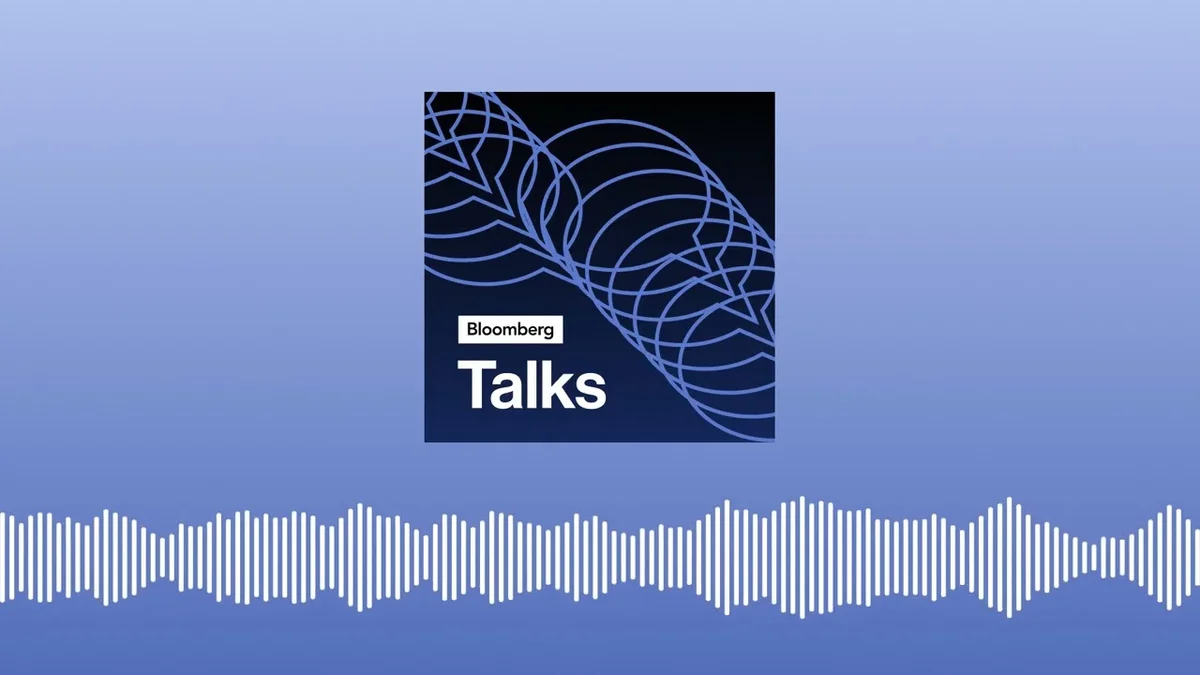 Bloomberg Talks logo with waveform graphic