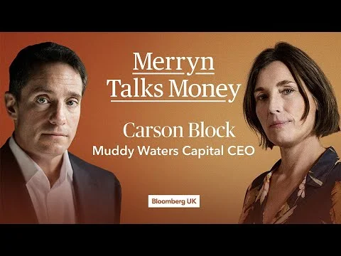 Carson Block, CEO of Muddy Waters Capital, speaking in a video interview.
