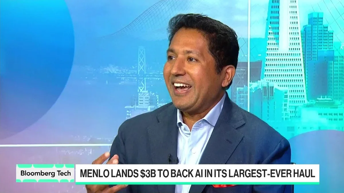 Venky Ganesan of Menlo Ventures discusses AI startups on Bloomberg.