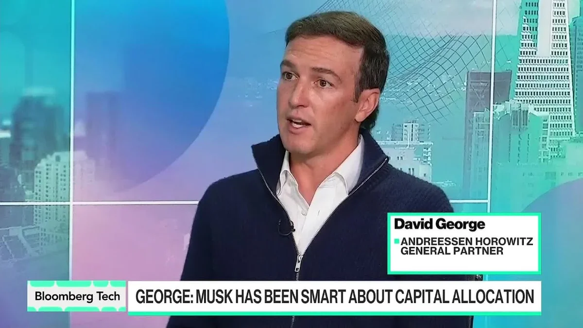 David George, Andreessen Horowitz General Partner, speaking on Bloomberg Tech.