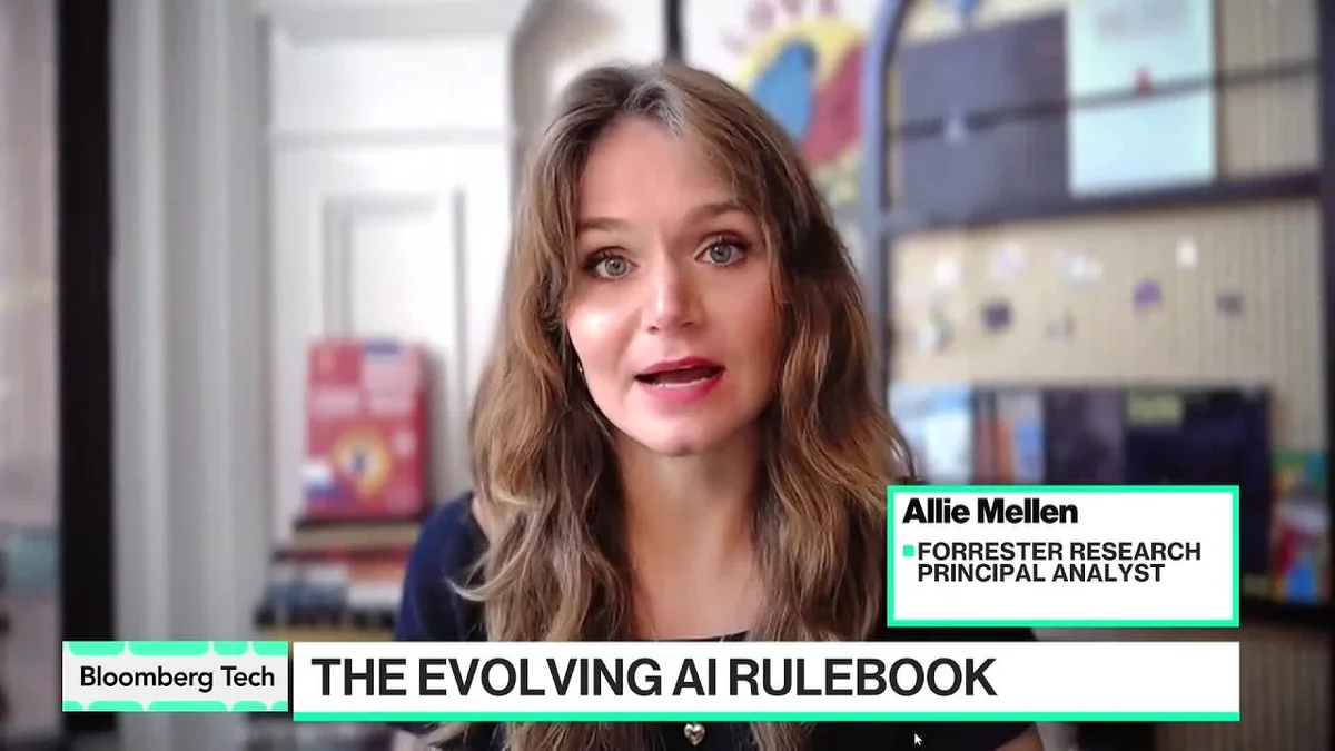 Allie Mellen, Forrester Research Principal Analyst, speaking on Bloomberg Tech.