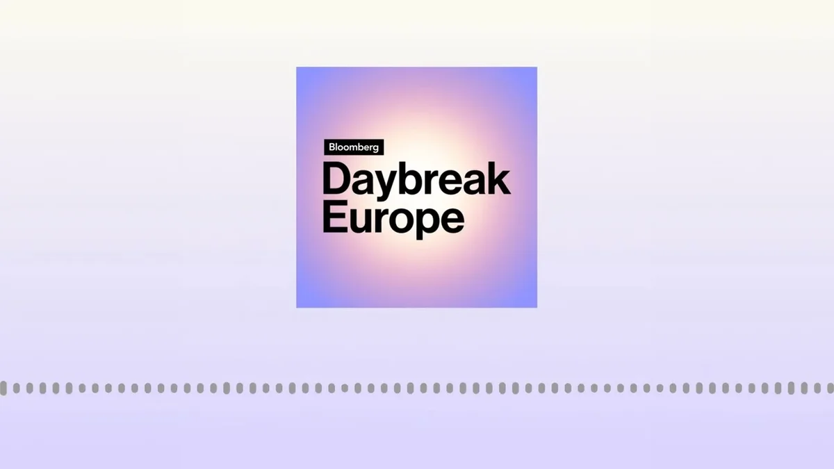 Bloomberg Daybreak Europe logo with soundwave graphic