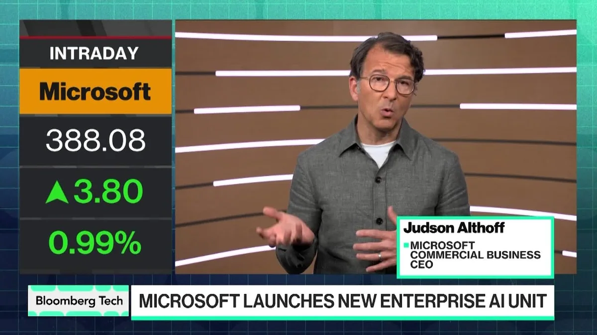 Judson Althoff, CEO of Microsoft's Commercial Business, discussing Microsoft's strategy for enterprise AI.