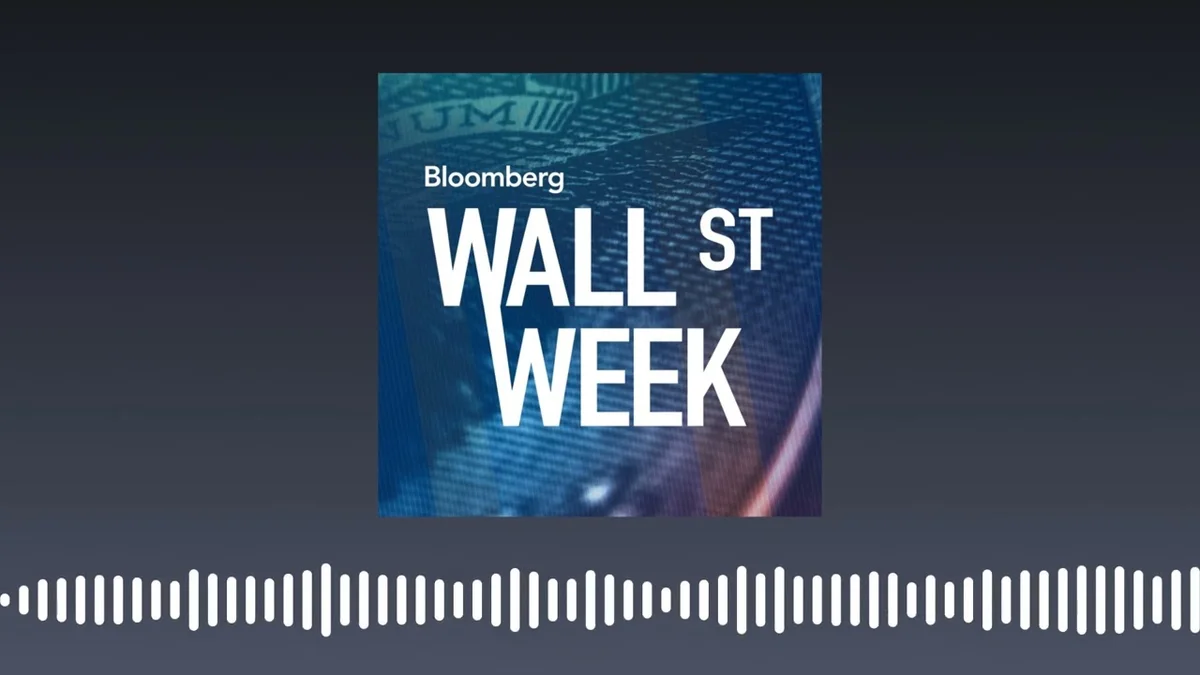 Bloomberg Wall Street Week logo with a background suggesting financial data.