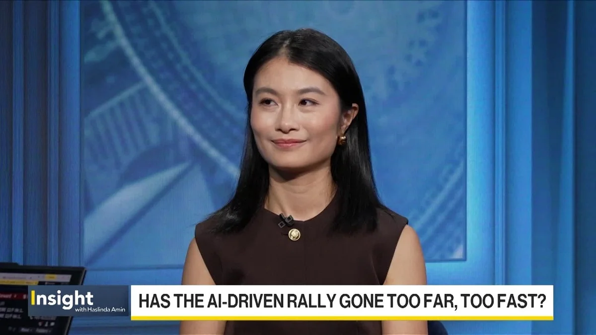 Fiona Yang, Fund Manager at Invesco, speaking on a panel about the AI market.