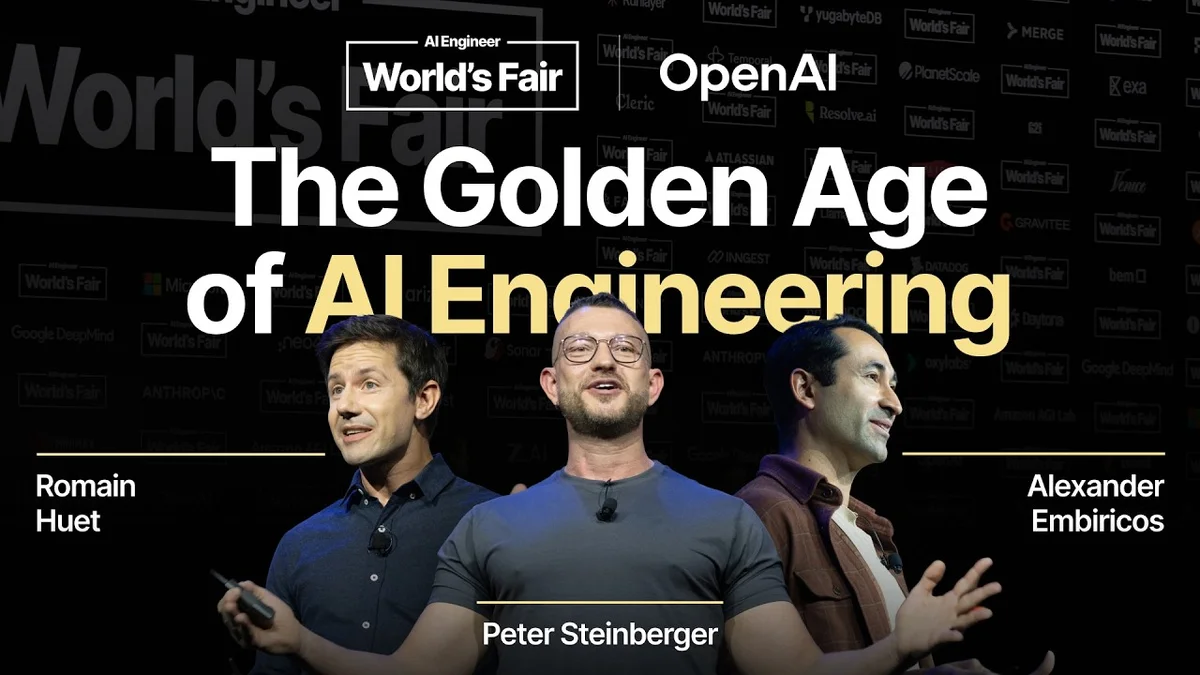 Alexander Embiricos, Romain Huet, and Peter Steinberger of OpenAI speaking.
