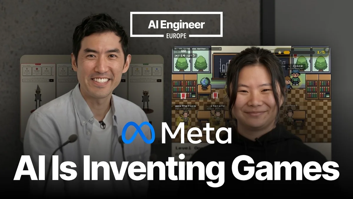 Danielle An and David Hoe from Meta present on AI in game development.