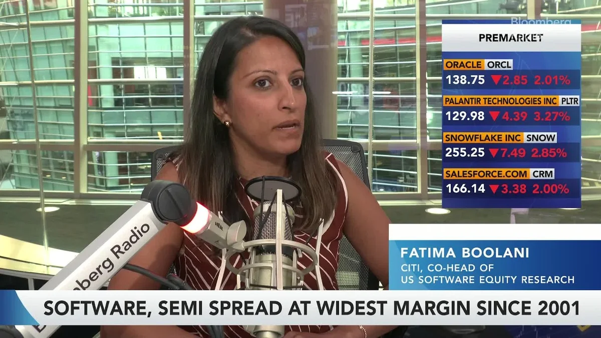 Fatima Boolani, Co-Head of US Software Equity Research at Citi, speaking on a broadcast.