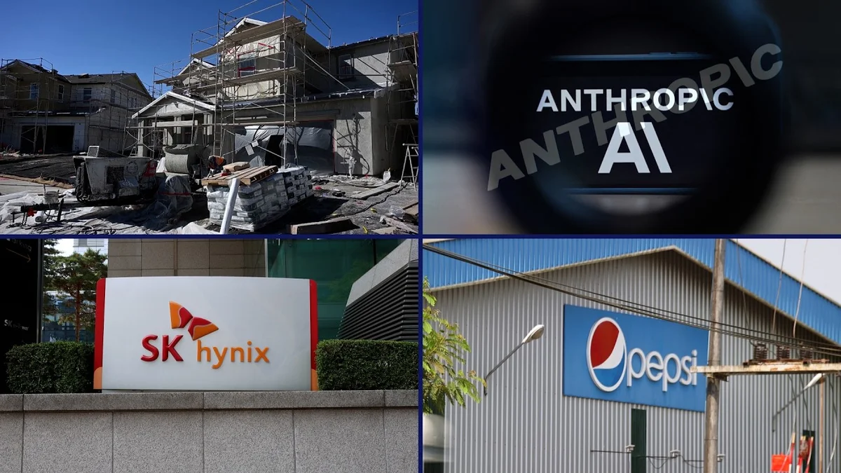 Meta logo on a building, symbolizing their move to monetize AI models alongside news of Ben Bernanke joining Anthropic.