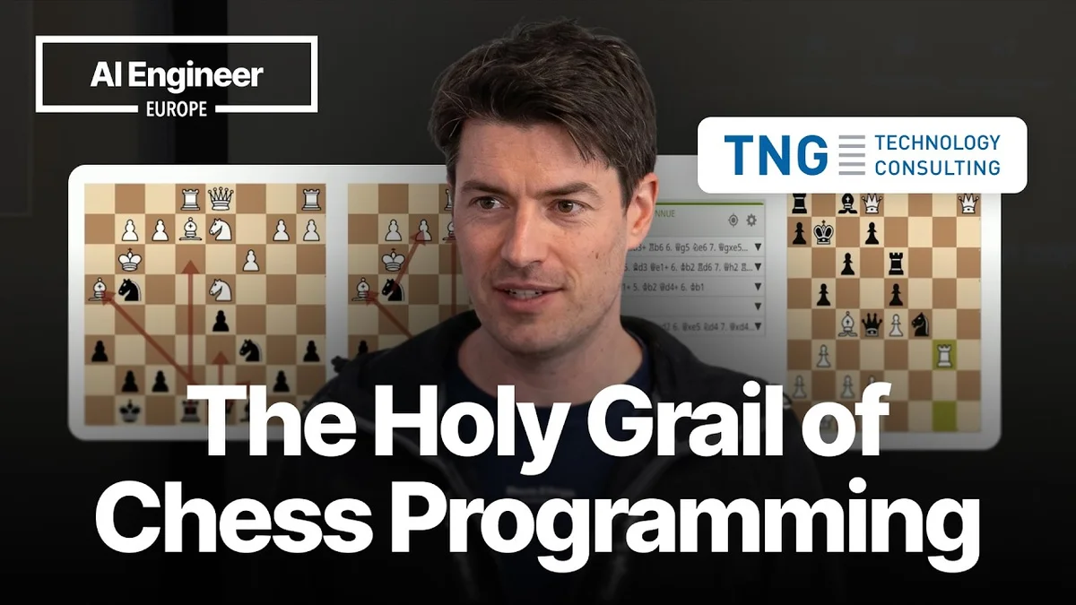 Stephan Steinfurt presenting TNG AI Chess project at AI Engineer Europe