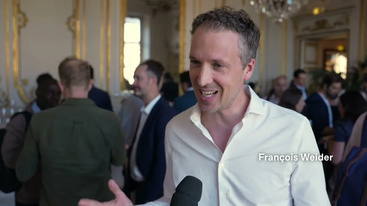 François Weider, GTM Enterprise Lead for France & South Europe at OpenAI, speaking at an event.