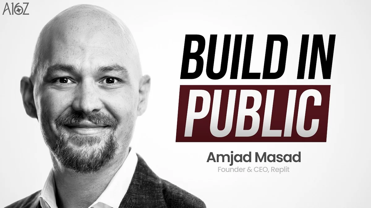 Amjad Masad, CEO of Replit, speaking on stage.
